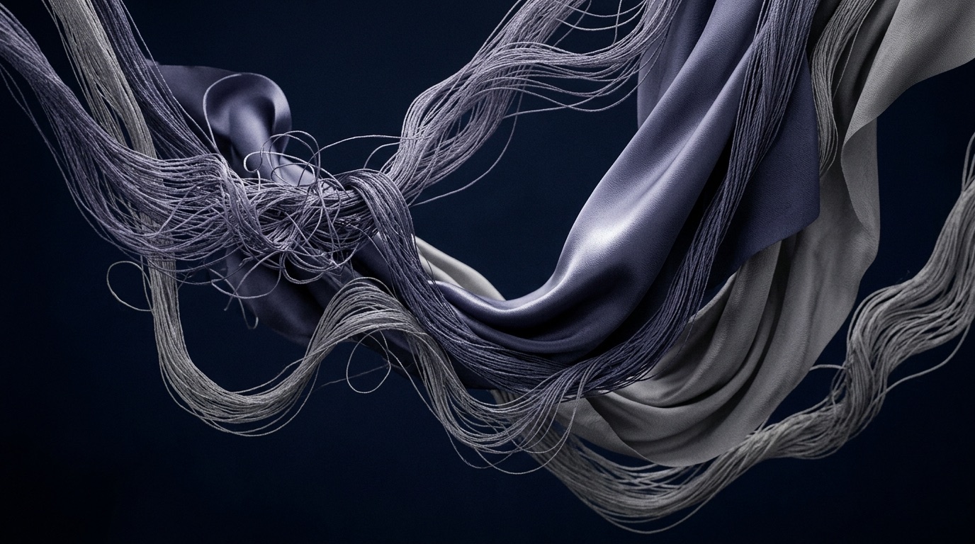 Moonlit silk threads over midnight navy — Atlas Threads visual